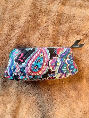 Vera Bradley Black Paisley Quilted Cosmetic Pouch